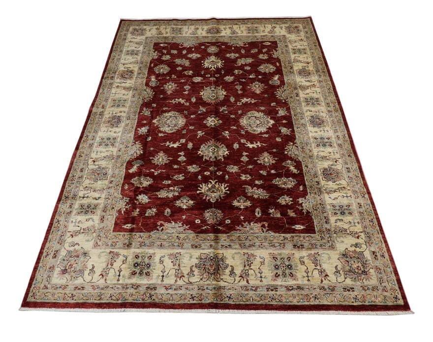 Ziegler Orientteppich 298x211 cm - Antikes Design, handgeknüpft