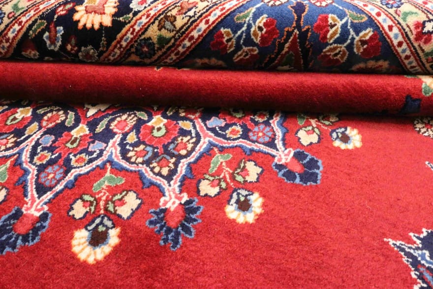 Moud Teppich 303x202 cm, Medaillon-Muster, handgeknüpft, Perserteppich