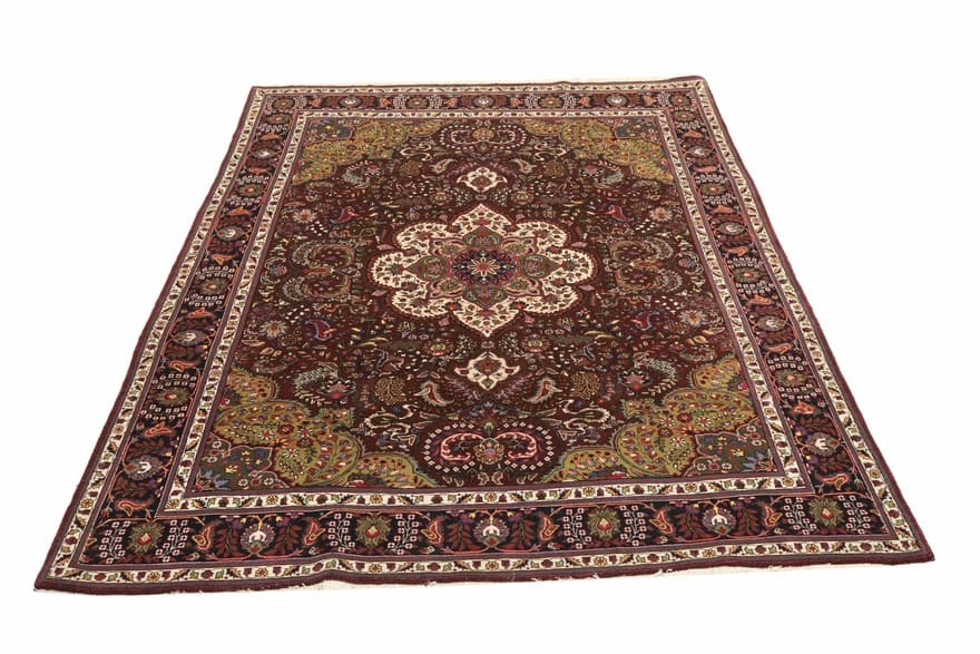 Tabriz 40 Raj Teppich 302x200 cm | handgeknüpft | Perserteppich H1
