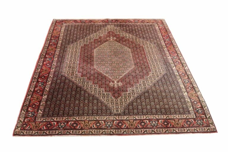 Senneh Teppich 292x206 cm - handgeknüpft, aus Kurdistan, robust