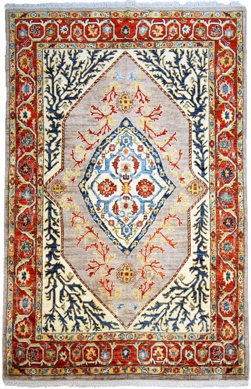 Ziegler Orientteppich 226x154 cm – antikes Design, handgeknüpft