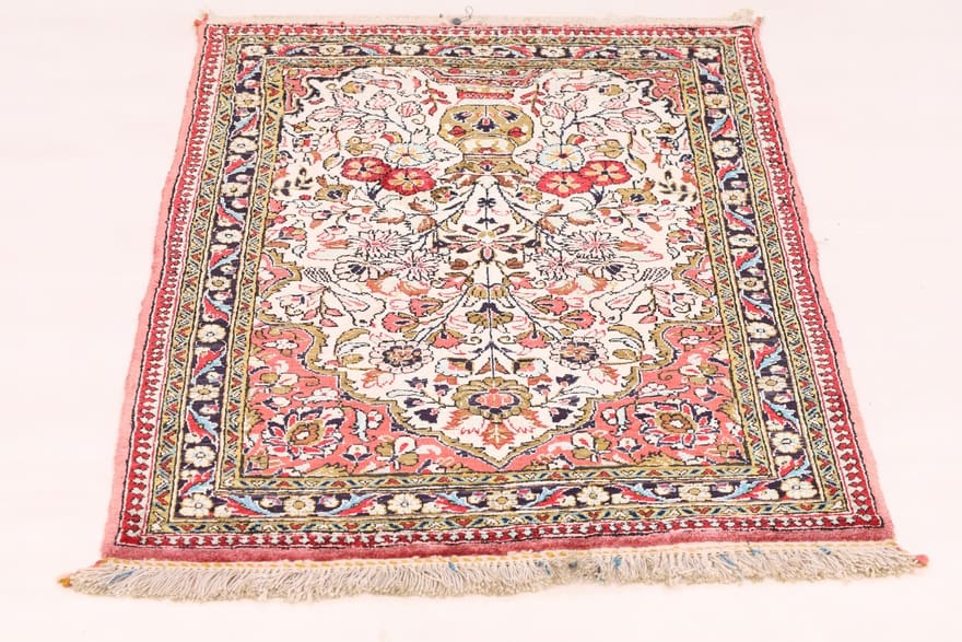 Ghom Seidenteppich 97x61 cm - Hochwertig, handgeknüpft