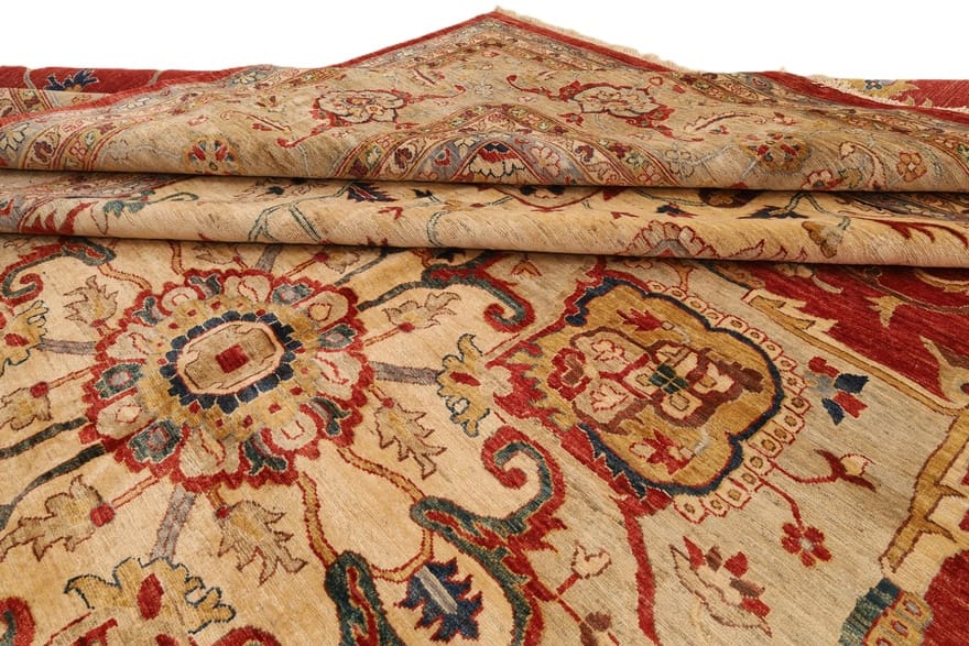 ZieglerDesign Heriz Teppich 496x397 cm, handgeknüpft, Orientteppich