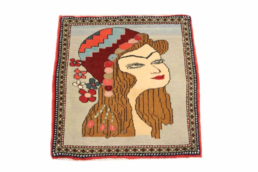 Orientteppich Keshan 58x47 cm – Handgeknüpft, blumige Muster
