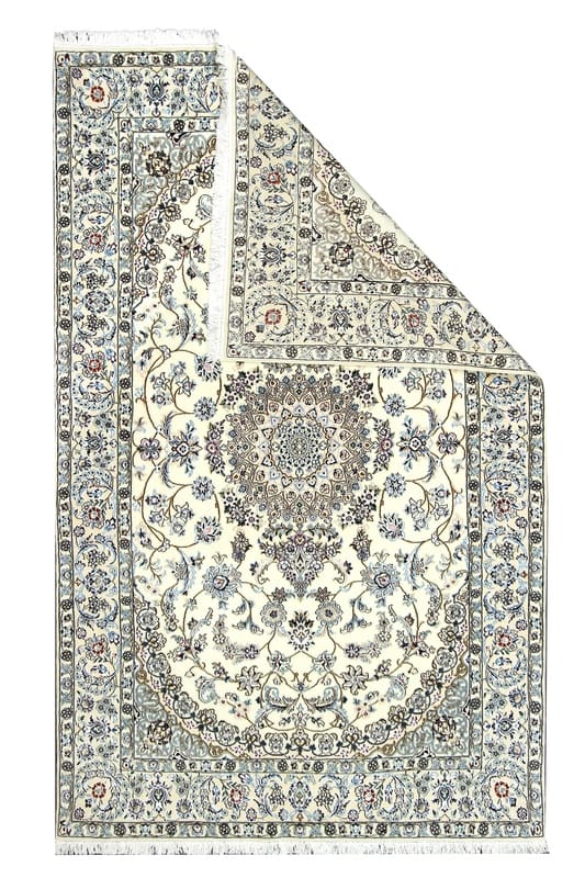 Großer NAIN 9LA Teppich 274x169 cm – Handgeknüpft, zarte Farben, Orientteppich