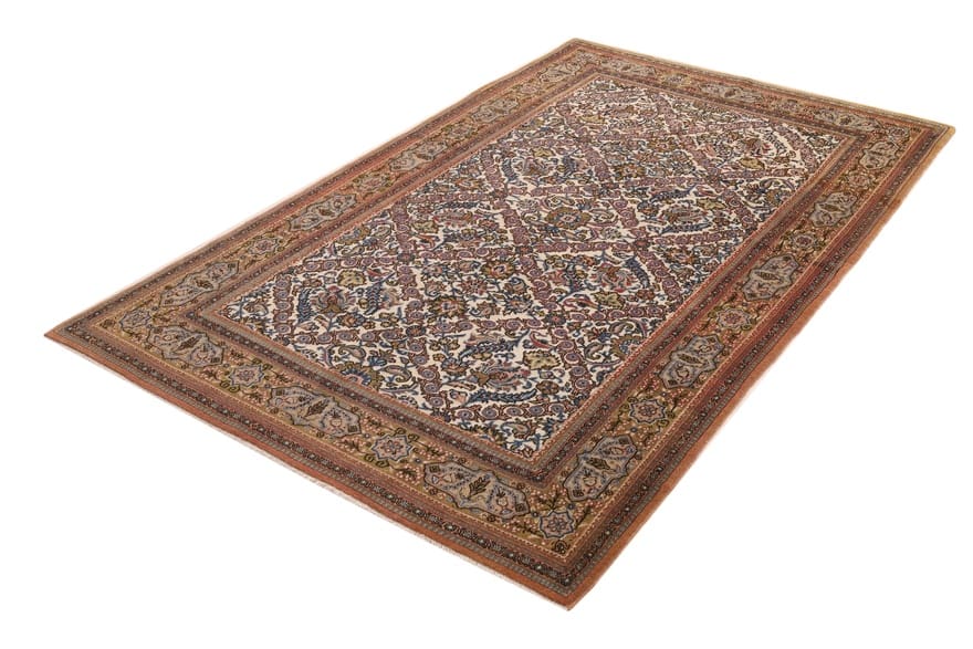 Handgeknüpfter Qom-Teppich 157x263 cm – Watteteppich, orientalisch