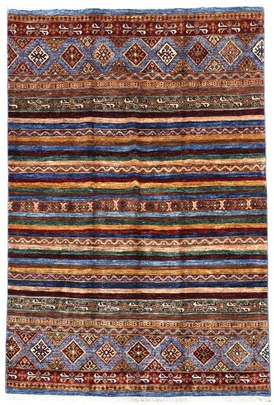 Ziegler Teppich 225x155 cm – Antiklook, handgeknüpft, Orientteppich