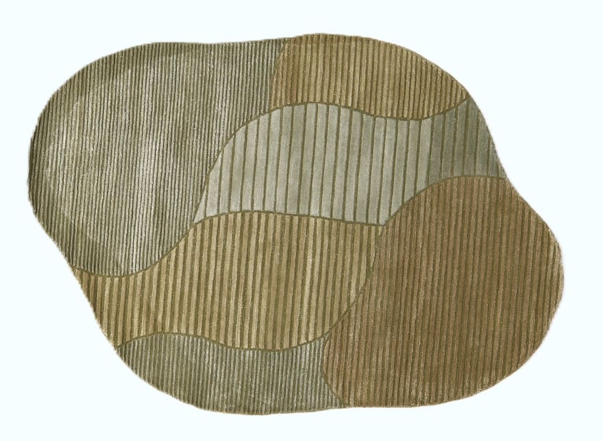 Edler Orientteppich 232x161 cm, handgeknüpft, in Naturtönen