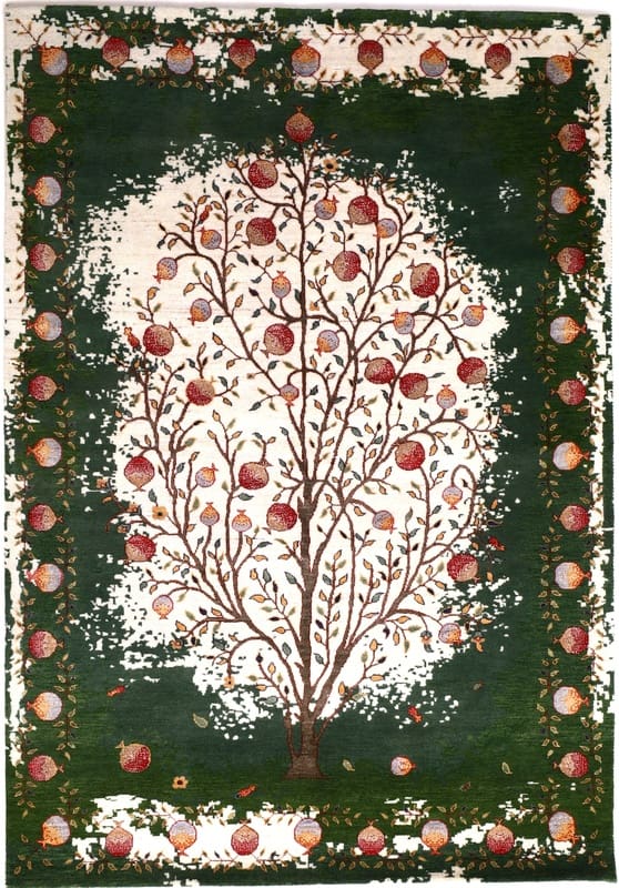Loribaft-Teppich 245x171 cm mit Granatapfelbaum – handgeknüpft H1