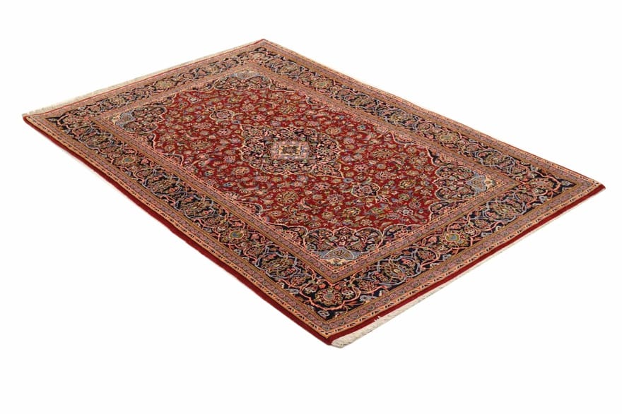 Keschan Teppich 227x145 cm – Handgeknüpft, persisches Medaillon-Muster