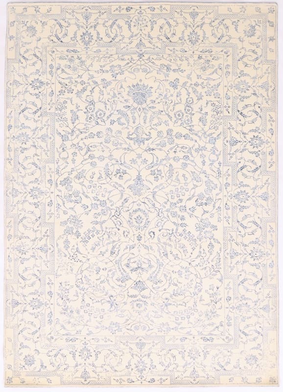 MODERN Lotus Teppich 242x171 cm | Designer-Teppich handgeknüpft