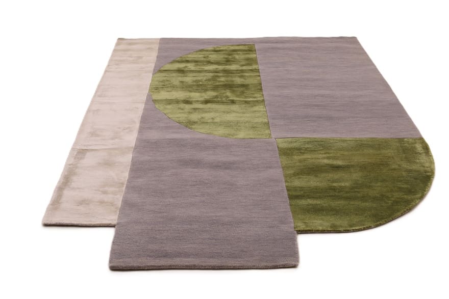 Exklusiver Orientteppich 247x151 cm, geometrisches Muster, Wolle, handgeknüpft