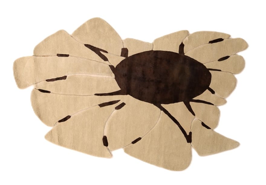 Exklusiver Orientteppich 232x161 cm, floral in Beige & Braun, handgeknüpft