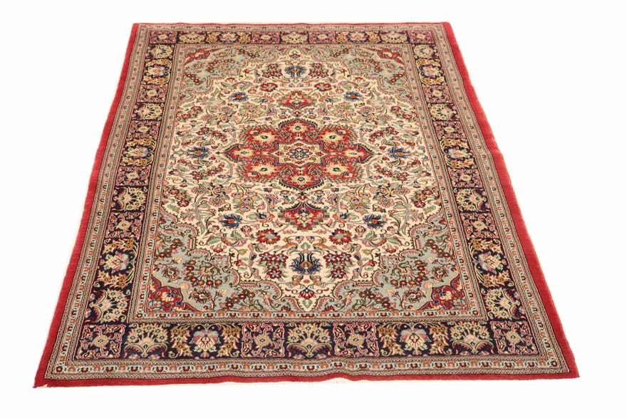 Ghom Kork Teppich 227x147 cm, handgeknüpft, Seide, Orientteppich