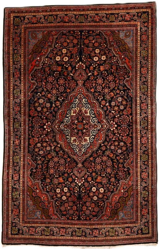Antiker Jozan Malayer Teppich 210x140 cm – Handgeknüpft, Persien