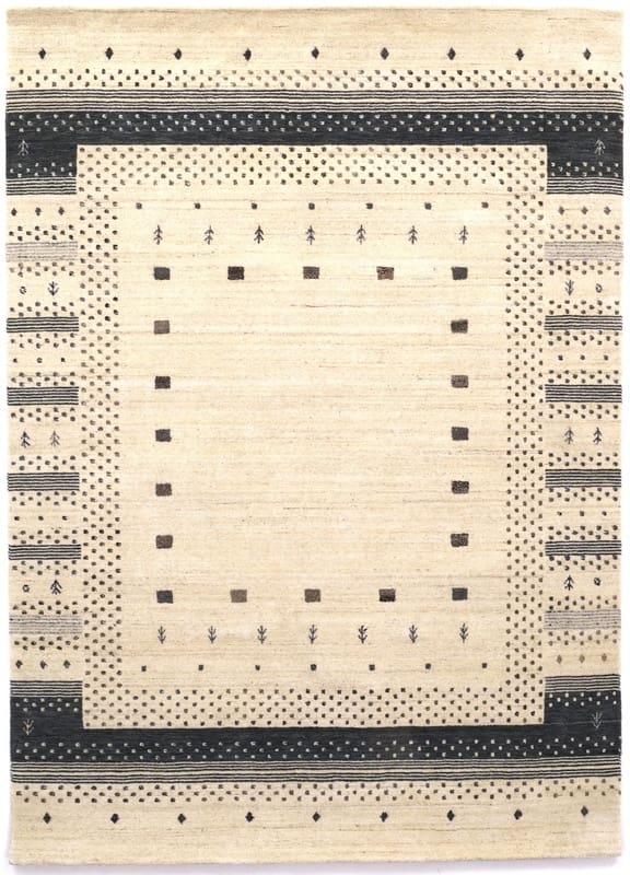 LOURBAF Orientteppich 186x126 cm - Gabbeh, handgeknüpft