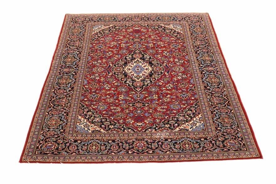 Keschan Orientteppich 220x143 cm – handgeknüpft, klassisches Medaillon