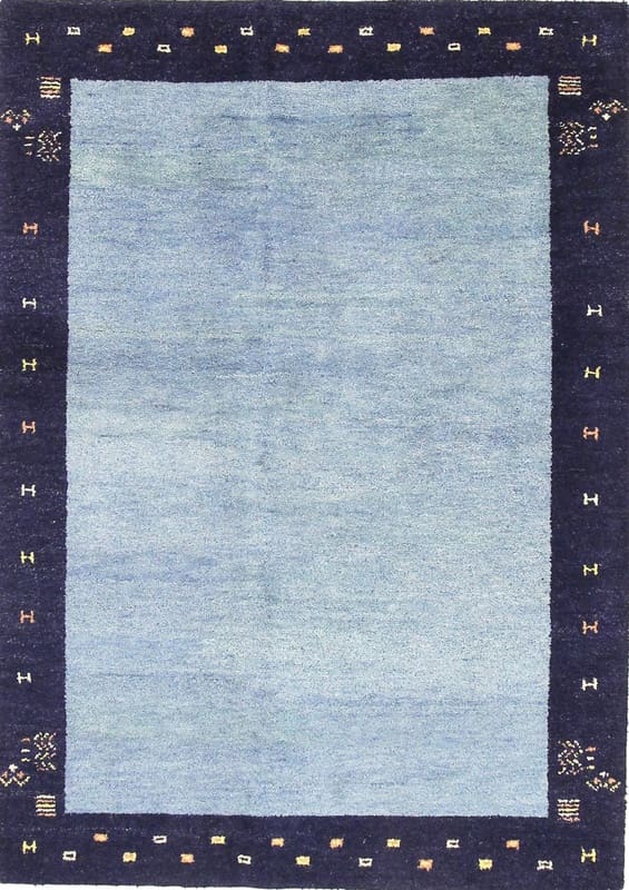 Gabbeh Teppich 202x141 cm – Handgeknüpft, Geometrisches Muster, Indisch