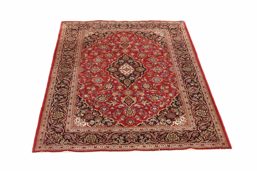 KESHAN Teppich 219x141 cm – Handgeknüpft, Perserteppich mit Medaillon