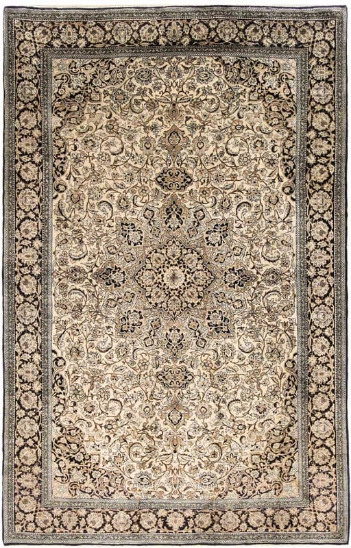Ghom Seidenteppich 211x135 cm - Luxus handgeknüpft