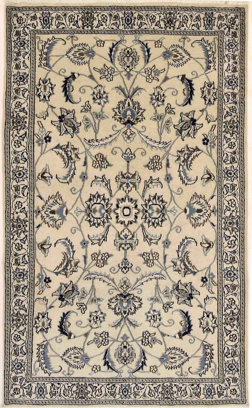 Exquisiter Nain-Teppich 200x120 cm, 200.000 Knoten, handgeknüpft