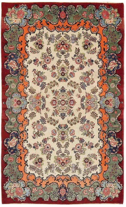 Keshan Teppich Antique 207x137 cm, feine Handwerkskunst, handgeknüpft