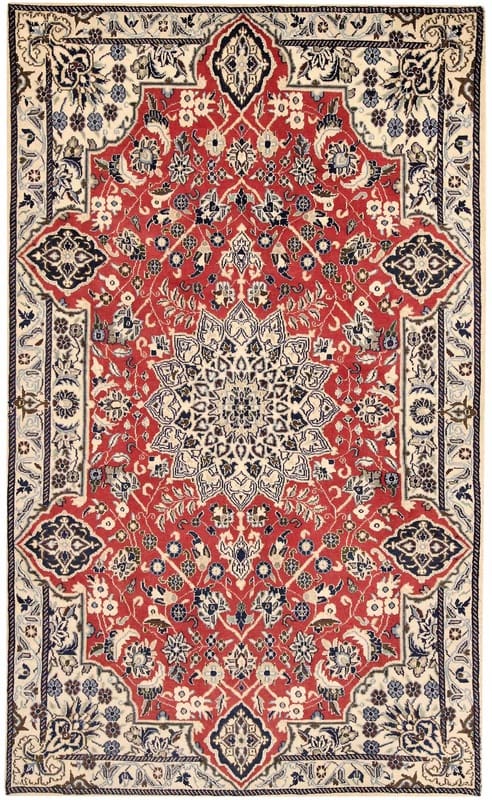 Nain Teppich 197x116 cm, 1.000.000 Knoten, handgeknüpft