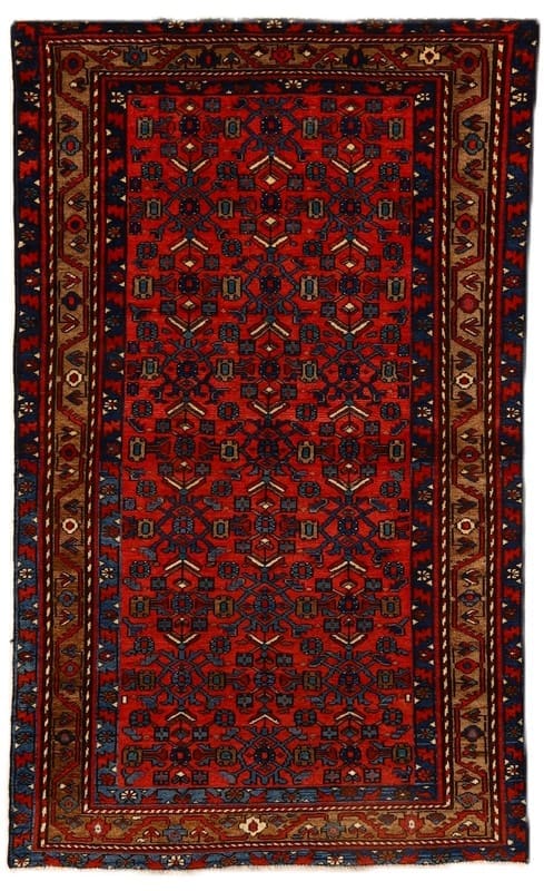 Zanjan Antiker Perserteppich 202x121 cm, 128.000 Knoten, handgeknüpft