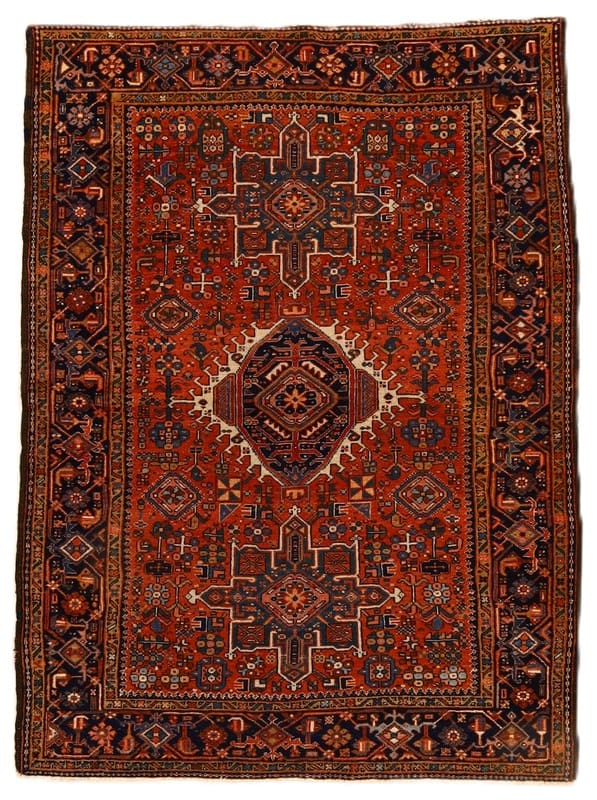 Antiker Heriz Teppich 187x141 cm – Handgeknüpft aus Wolle, Orientteppich