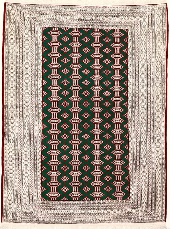 Eleganter Turkaman Orientteppich 180x136 cm 100% Wolle handgeknüpft