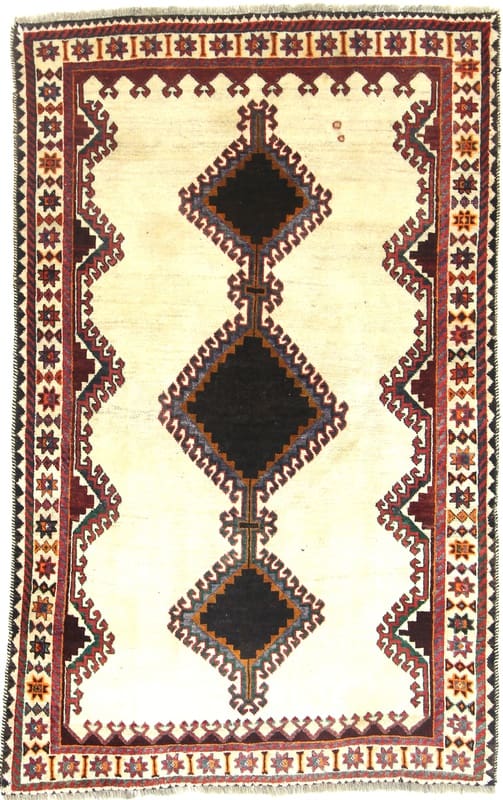 Shiraz Teppich 214x134 cm, Wolle, Ghaschghai-Stil, handgeknüpft
