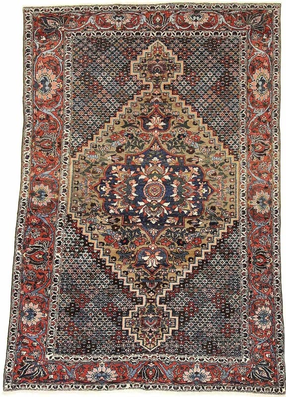 Antiker Bakhtiar Teppich 197x138 cm – Feine Schurwolle, handgeknüpft