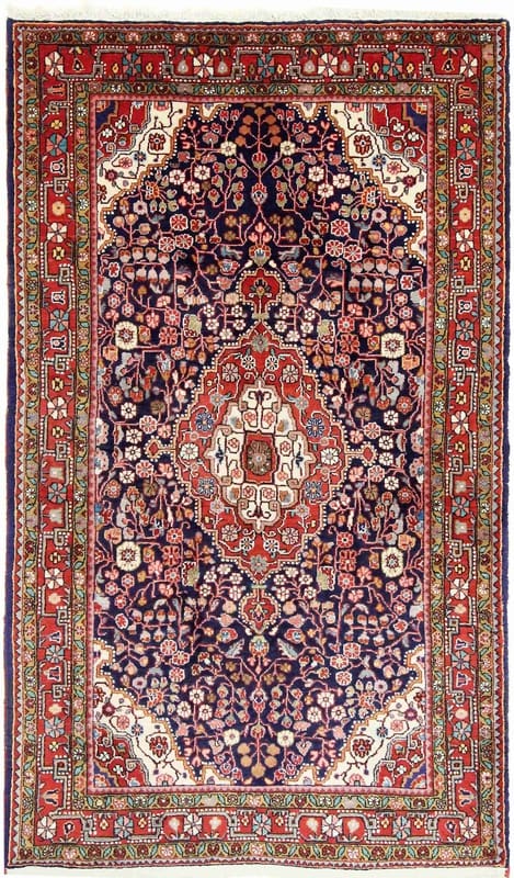 Handgeknüpfter Jozan Perserteppich 213x128 cm mit Blumenmustern