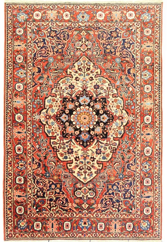 Antiker Saman-Teppich 221x141 cm – Handgeknüpft, Wolle, Orientteppich