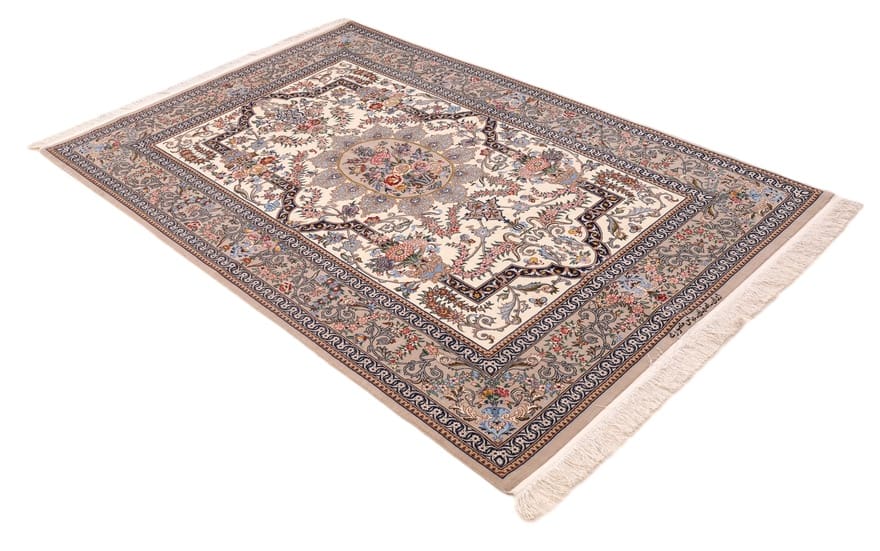 Isfahan Mansouri Teppich 197x132 cm – Handgeknüpft, persischer Luxus
