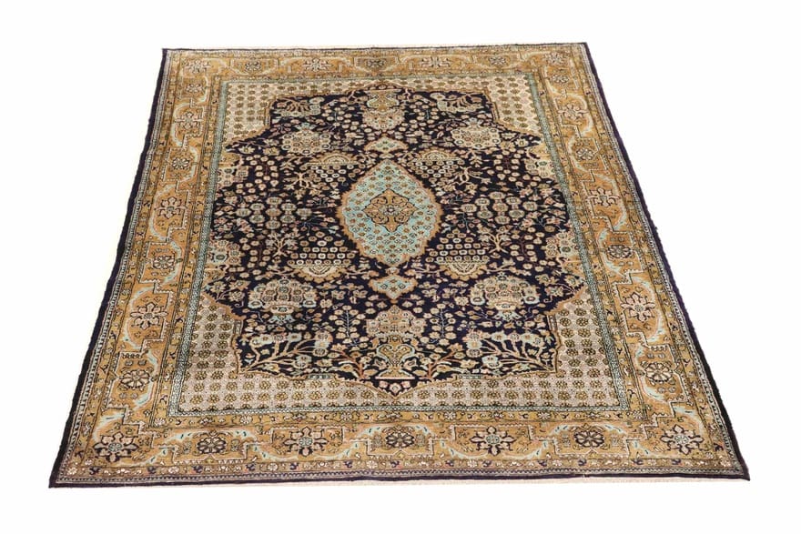 Ghom Seidenteppich 202x138 cm – Luxuriös handgeknüpft