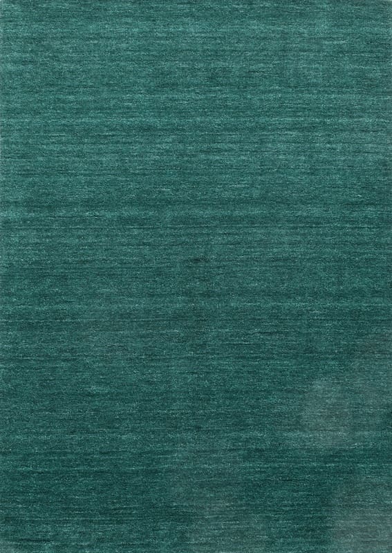 Eleganter Gabbeh Teppich 203x145 cm in Grün, handgeknüpft