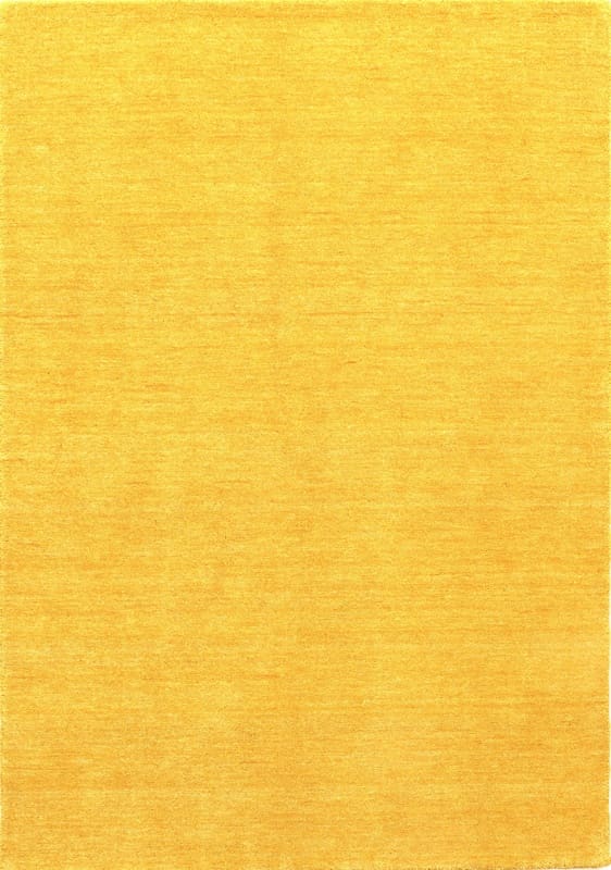 Gabbeh Teppich 203x142 cm in warmem Gelb, handgeknüpft