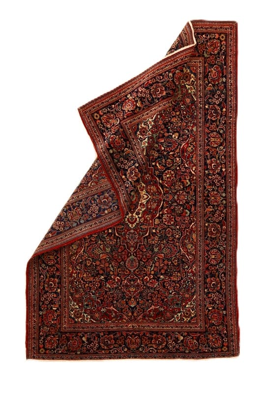 Antiker Kashan Teppich 202x128 cm - Perserteppich, handgeknüpft