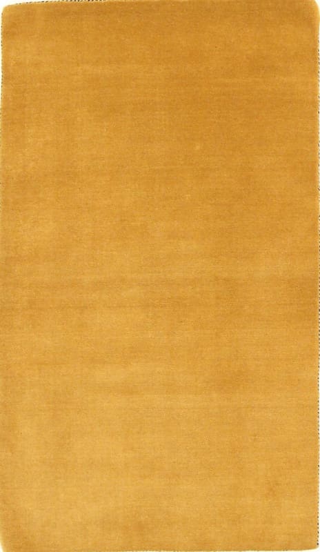 Gabbeh Teppich 182x129 cm, gelb, handgeknüpft, modern & attraktiv
