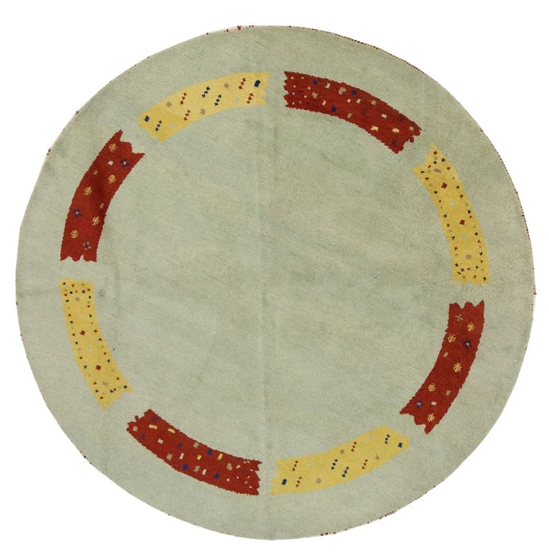 Gabbeh Teppich 252x251 cm – Geometrische Muster, handgeknüpft
