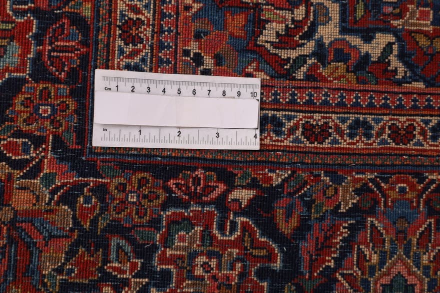 Keshan Orientteppich 198x131 cm in Türkis mit floralen Mustern, handgeknüpft