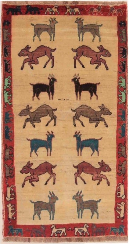 Handgeknüpfter Ghashghai Orientteppich 168x91 cm – Lebendige Farben