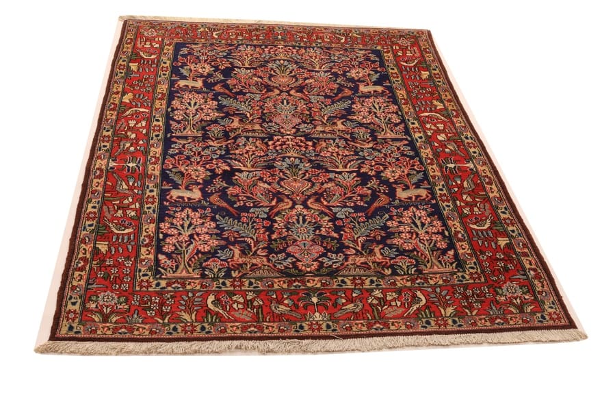 Ghom Teppich 208x139 cm – Hochwertiger Seidenteppich, handgeknüpft