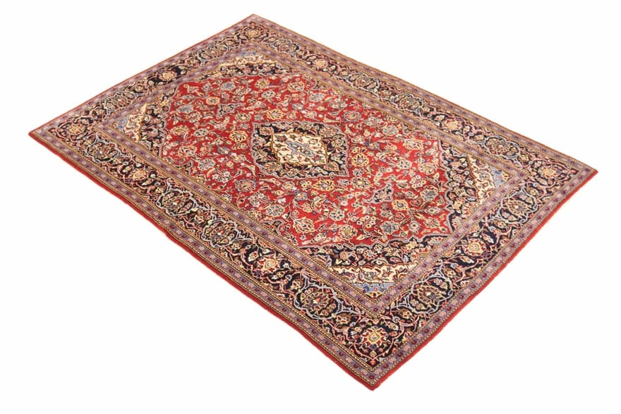Keschan Teppich 206x141 cm – klassisches Medaillon, handgeknüpft