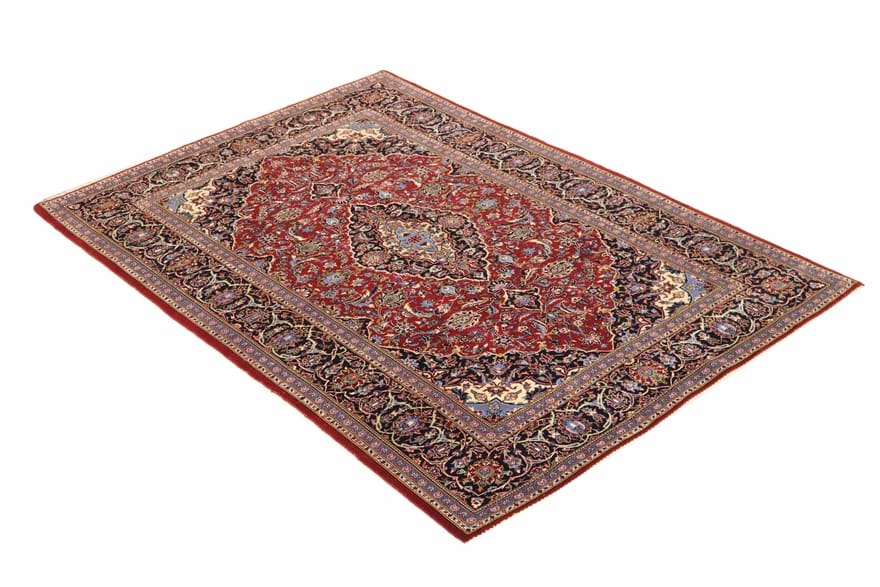 Orientteppich Keshan 216x141 cm, handgeknüpft, klassisches Design