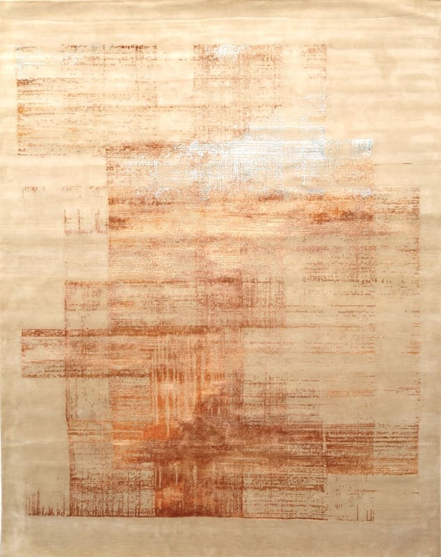 Modern Lotus Orientteppich 317x248cm - Handgeknüpft, Erdtöne