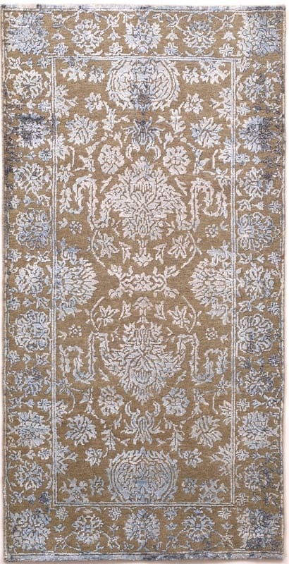 Orientteppich Modern Lotus 143x73 – Handgeknüpft, zeitgenössisches Design