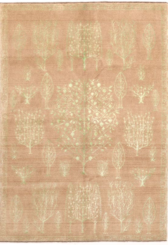 Moderner Orientteppich 238x170 cm mit besonderen Mustern, handgeknüpft