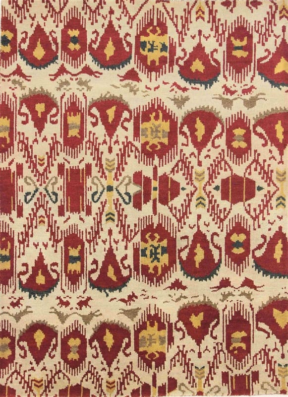 MODERN-IKAT Teppich 236x171 cm - Handgeknüpft, Orientalisches Design